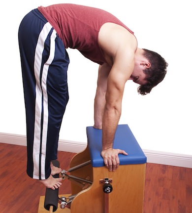 Pilates fitness on combo chair